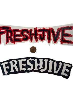 Lot Of 2 Vintage FRESHJIVE Streetwear Skate Stickers